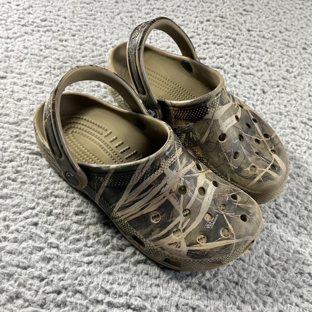 Crocs Classic Clogs Advantage Max-4 HD Camo Youth Kids Size J4 Camouflage